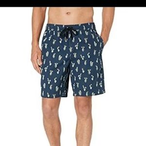 Goodthreads Swim‎ Trunks, Large cactus navy NWT